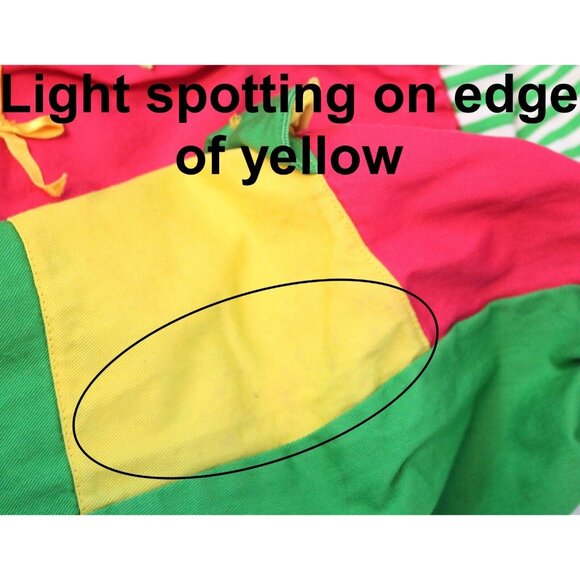 Vtg 90s Bon Chacha Sports Romper Jumper sz 18M Color Block Hat Polka Dots Stripe - Picture 13 of 14